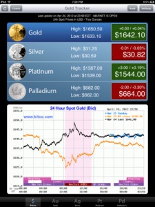 gold tracker for ipad
